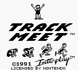 Track Meet title screen for GameBoy